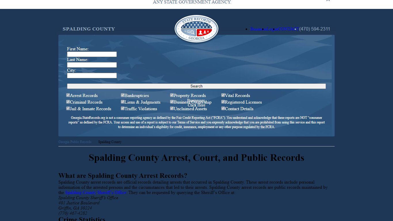 Spalding County Arrest, Court, and Public Records